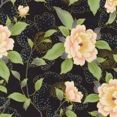 robert kaufman kaufman imperial collection flowers metallic black fabric|robert kaufman imperial collection honoka.